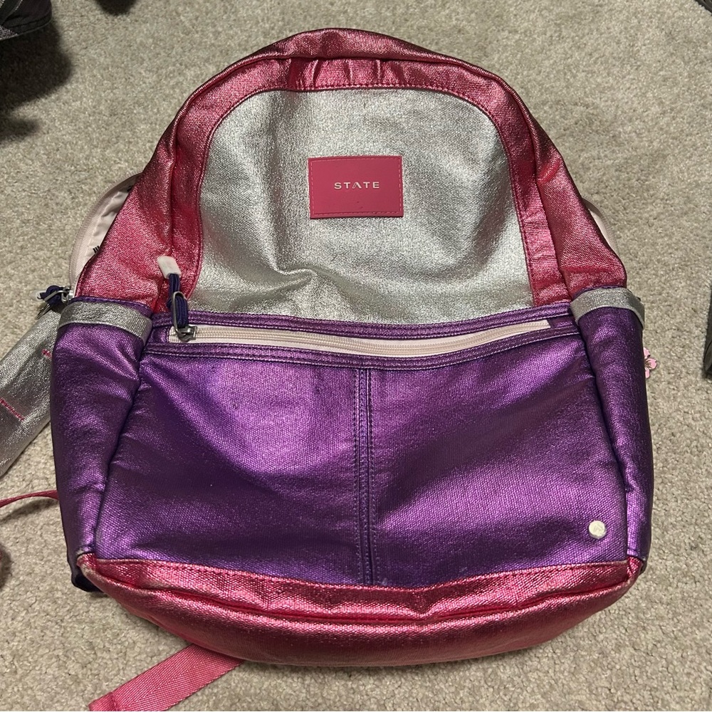 STATE kids Kane Pink and Purple Backpack